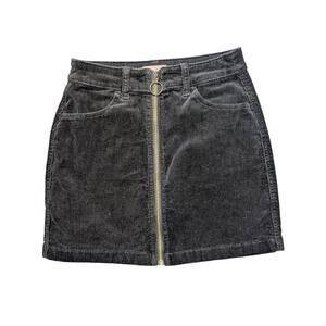 So Corduroy Zip Front Skirt Women's Sz 5 Brown Retro Y2k 90's Preppy Clueless‎